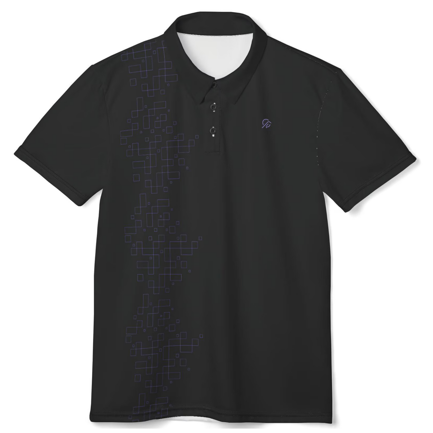 Dirty Birdie Golf Polo - The Firecliff Black & Purple - Make Par Look Boring