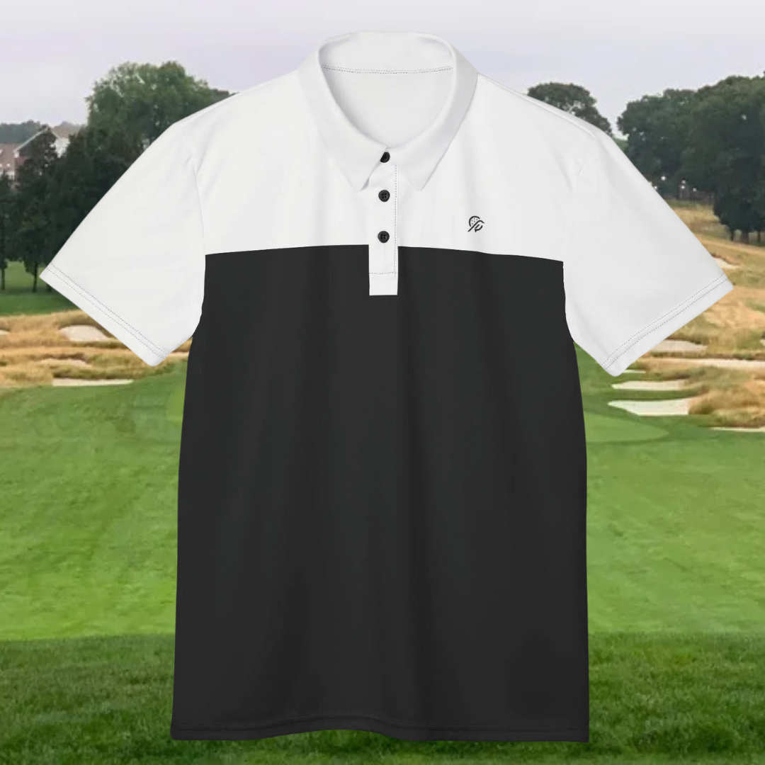 Dirty Birdie Golf Polo - Bethpage Black & White - Legends Play Dirty