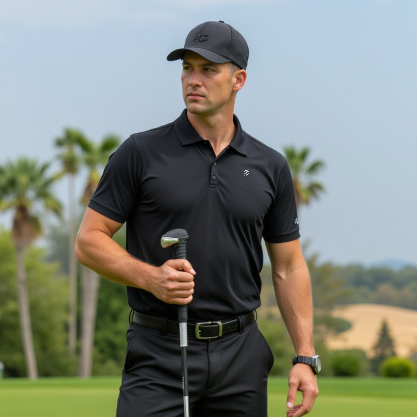 Dirty Birdie Golf Polo - The Langston Black -  for Winning Swings