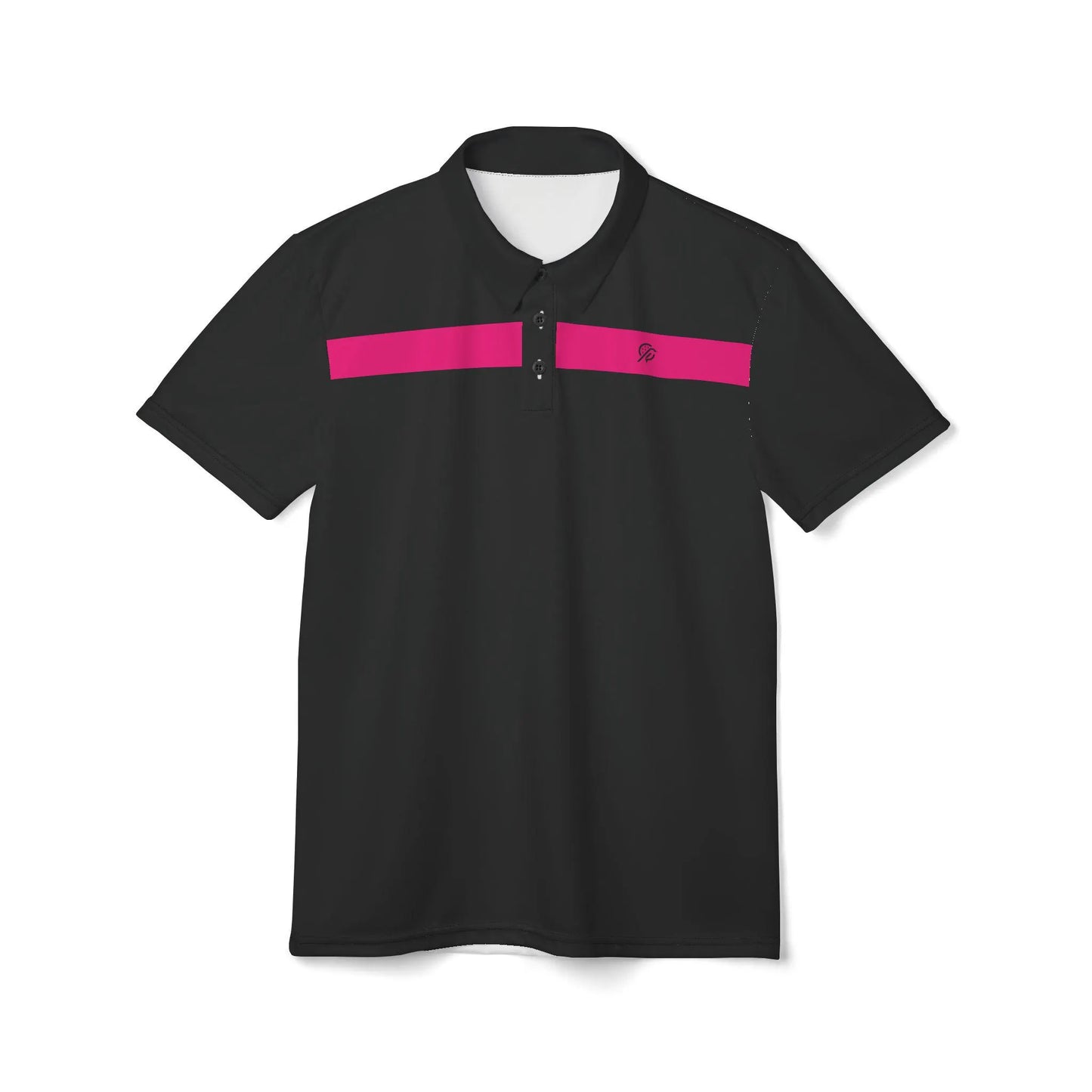 Dirty Birdie Golf Polo - Black & Pink Langston Flamingo - Swag Meets Swing