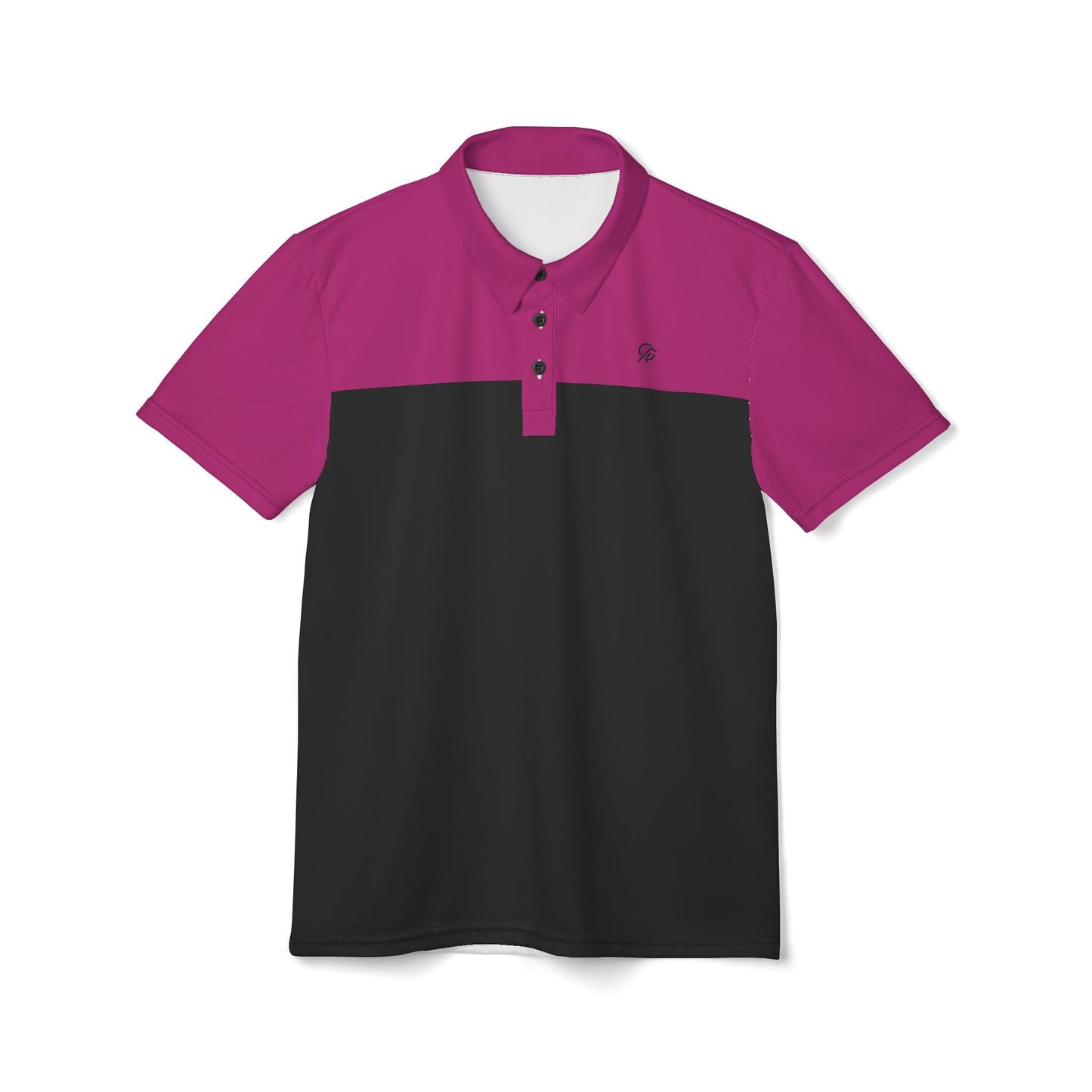 Dirty Birdie Golf Polo Color - Paiute Palm Springs Flamingo & Black - Birdies Are Rare Style Shouldn’t Be